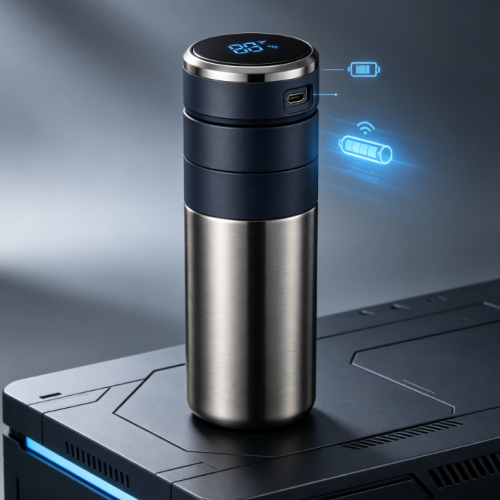 Multifunctional Rechargeable Long-Lasting Battery Smart Thermos Mug