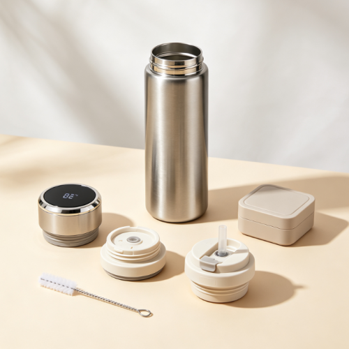 Double-Lid Replacement Smart Thermos Stainless Steel Thermos Gift Set