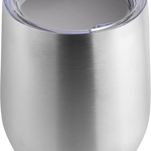 Stainless Steel Wine Tumbler Bulk with Lid, Personalized Insulated Tumblers Set, 12oz Travel Coffee Cups Pack of 1, Stainless steel
