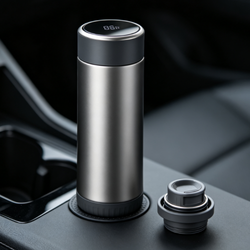 Smart Car Temperature Measuring Stainless Steel Car Cup